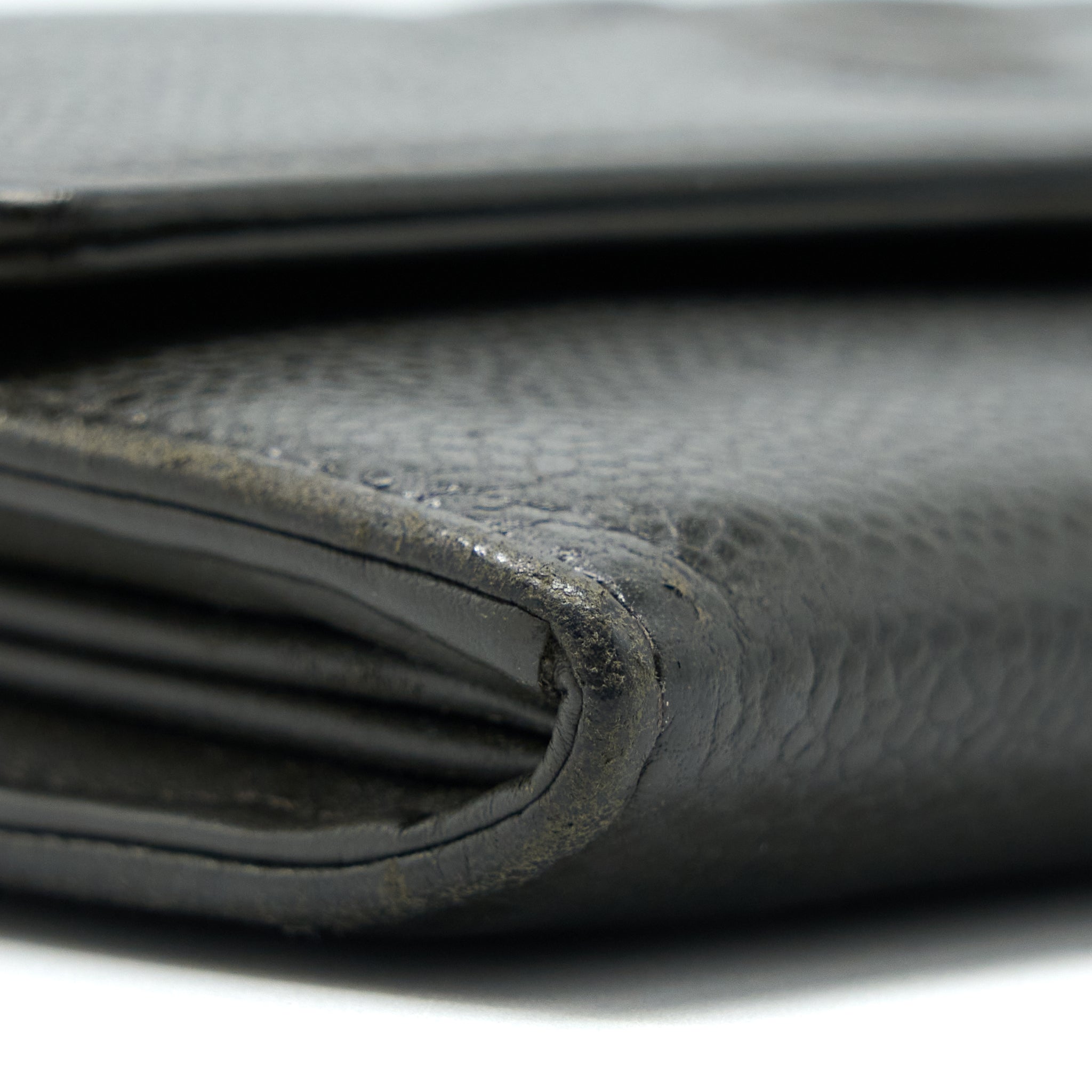 Chanel CC Logo Flap Long Wallet Caviar Dark Olive Green SHW - Image 7