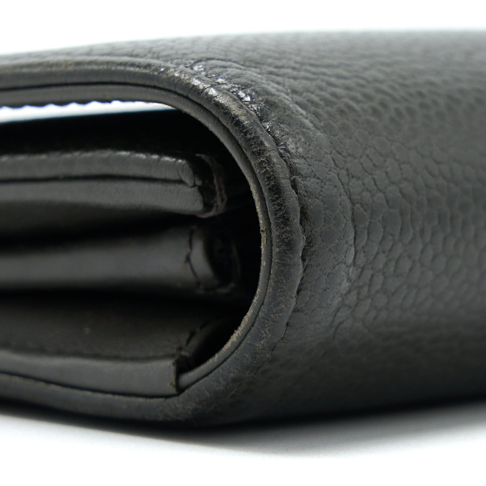 Chanel CC Logo Flap Long Wallet Caviar Dark Olive Green SHW - Image 5