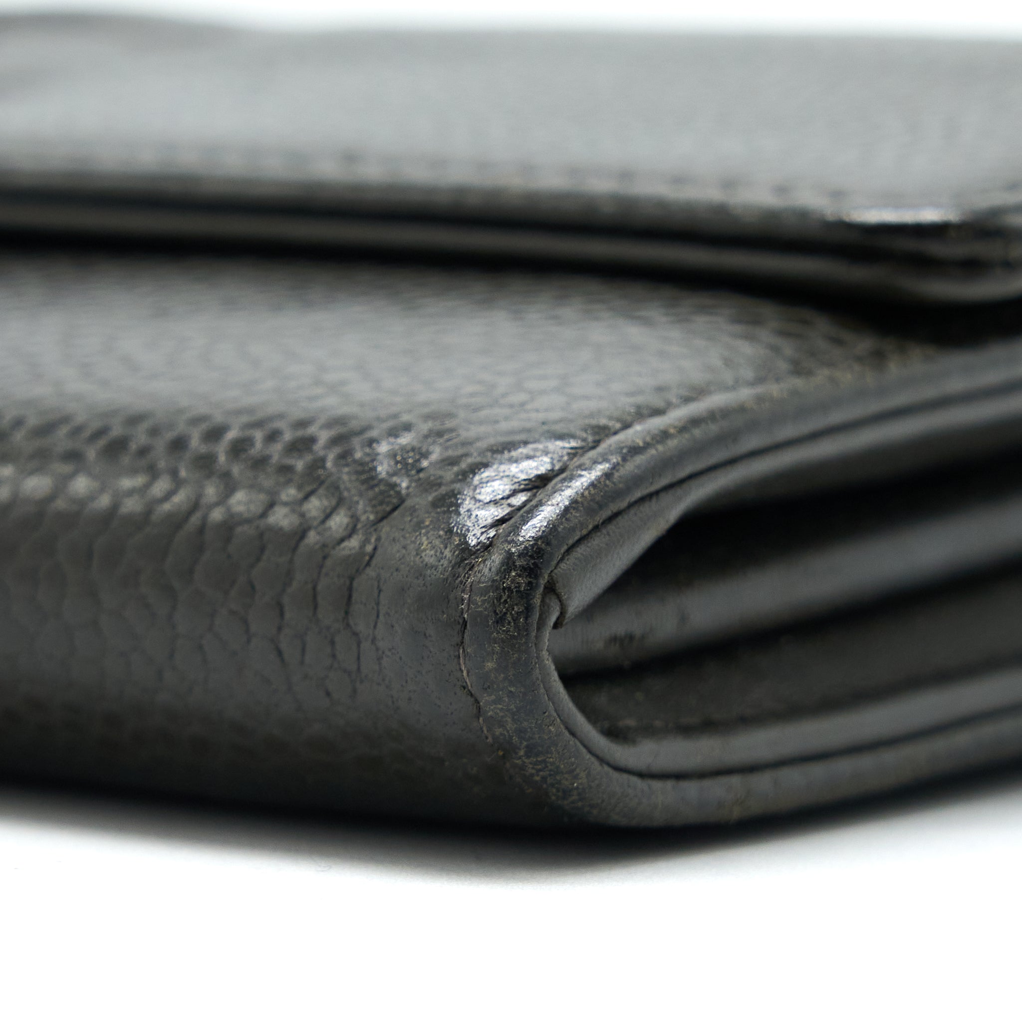 Chanel CC Logo Flap Long Wallet Caviar Dark Olive Green SHW - Image 6