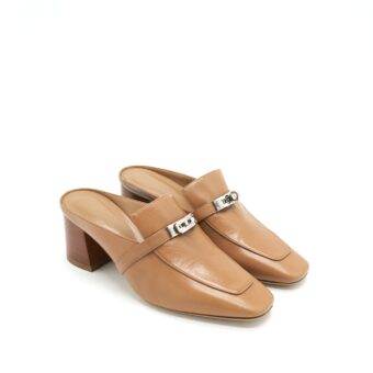 Hermes Size 40 Blossom Mule  Gold SHW
