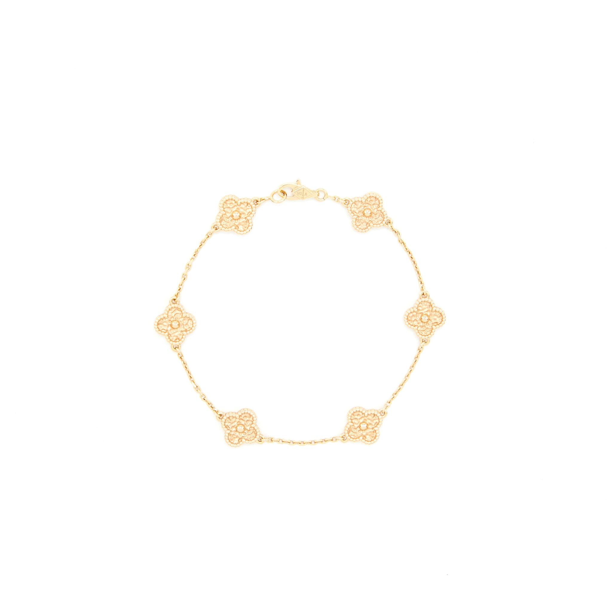Van Cleef Arpels Sweet Alhambra 6 Motifs Bracelet Rose Gold