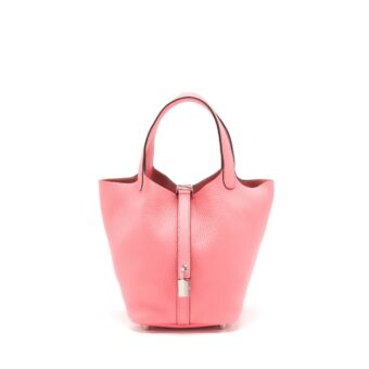 Hermes picotin 18 Lock Bag Rose Azalee SHW Stamp Y
