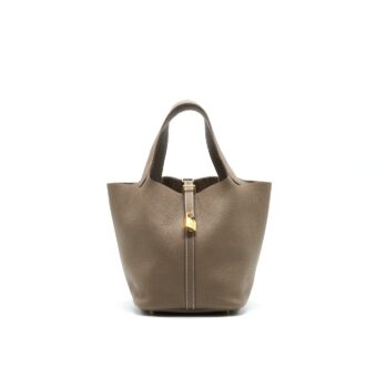 HERMES PICOTIN 22 ETOUPE GHW STAMP Y