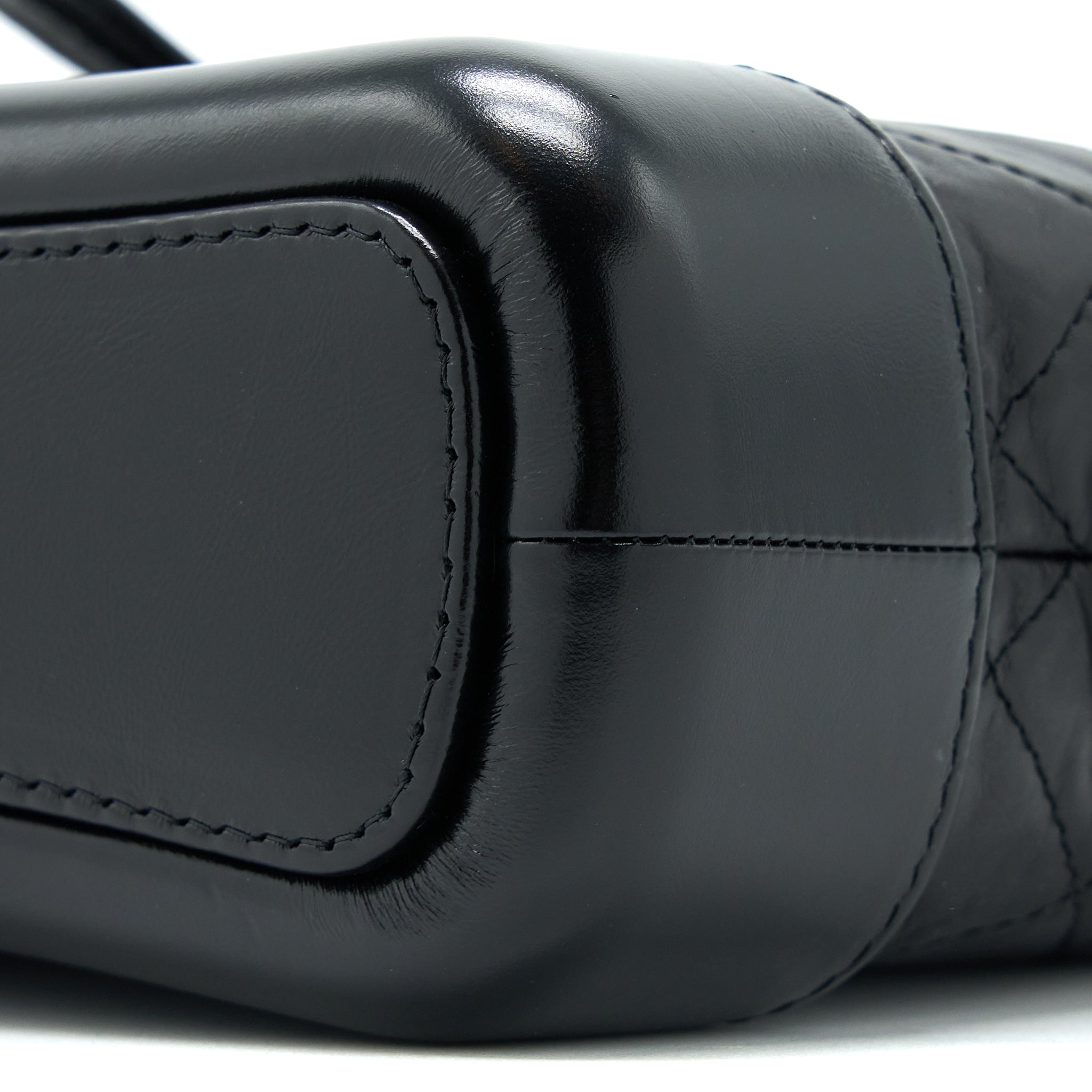 Chanel Small Gabrielle Bag Aged Calfskin Black Multicolour Hardware (Microchip) - Image 9