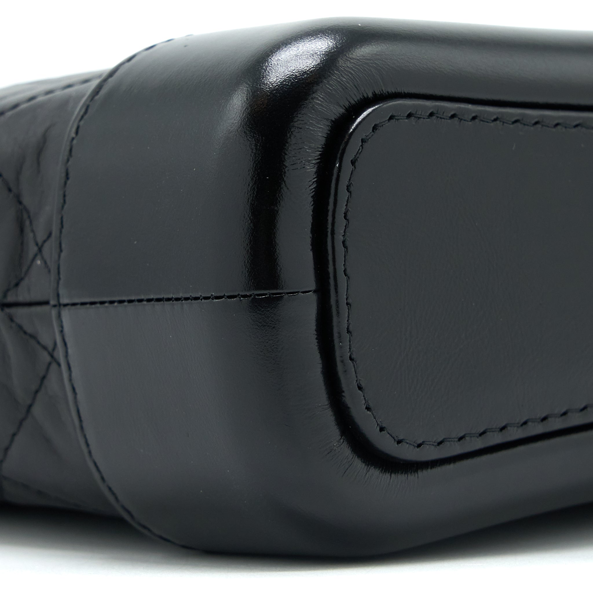Chanel Small Gabrielle Bag Aged Calfskin Black Multicolour Hardware (Microchip) - Image 10