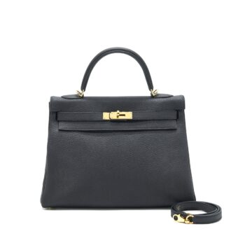Hermes Kelly 32 Togo Black GHW stamp C