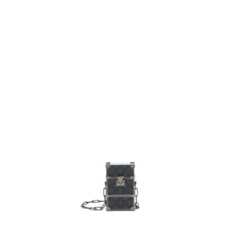Louis Vuitton super mini trunk box with chain