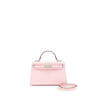 Hermes Mini Kelly Ⅱ Chevre 3Q Rose Sakura SHW Stamp Z