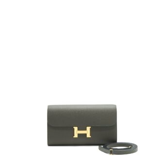 Hermes Constance To Go C6 Vert De Gris GHW Stamp Z