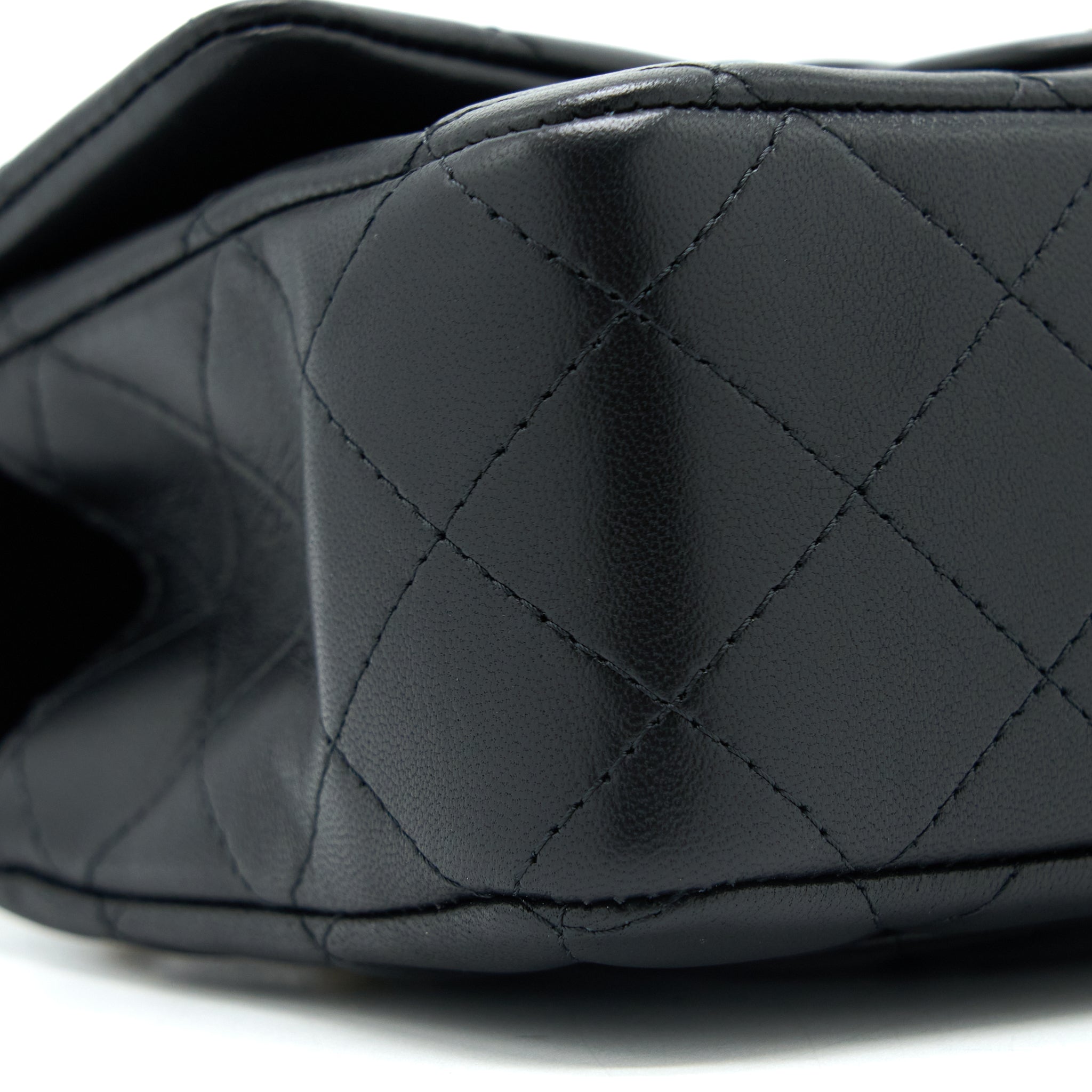 Chanel Top Handle Mini Rectangular Flap Bag Lambskin Black LGHW (Microchip) - Image 11