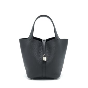 Hermes Picotin 22 Lock Bag Black SHW Stamp Z
