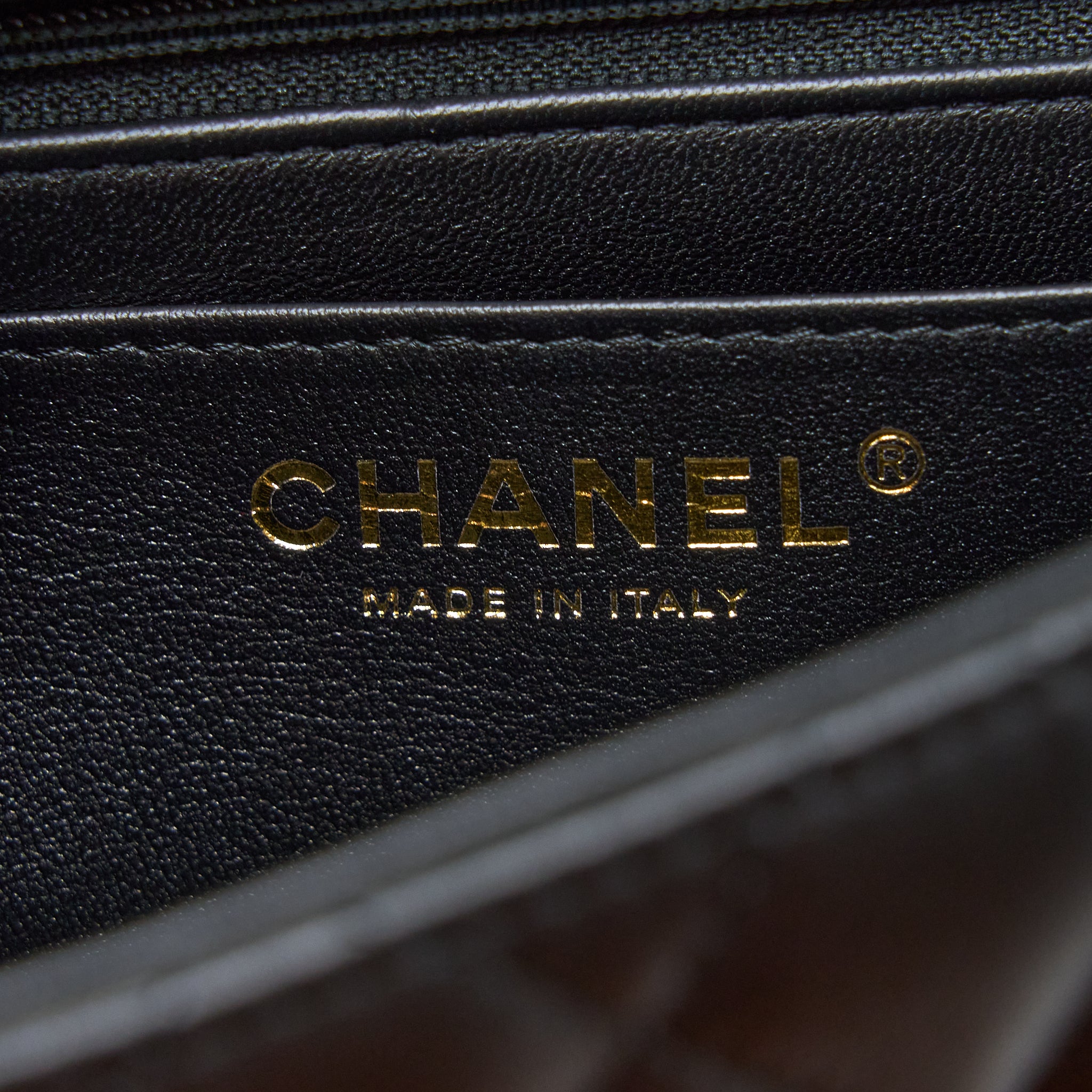 Chanel Top Handle Mini Rectangular Flap Bag Lambskin Black LGHW (Microchip) - Image 13