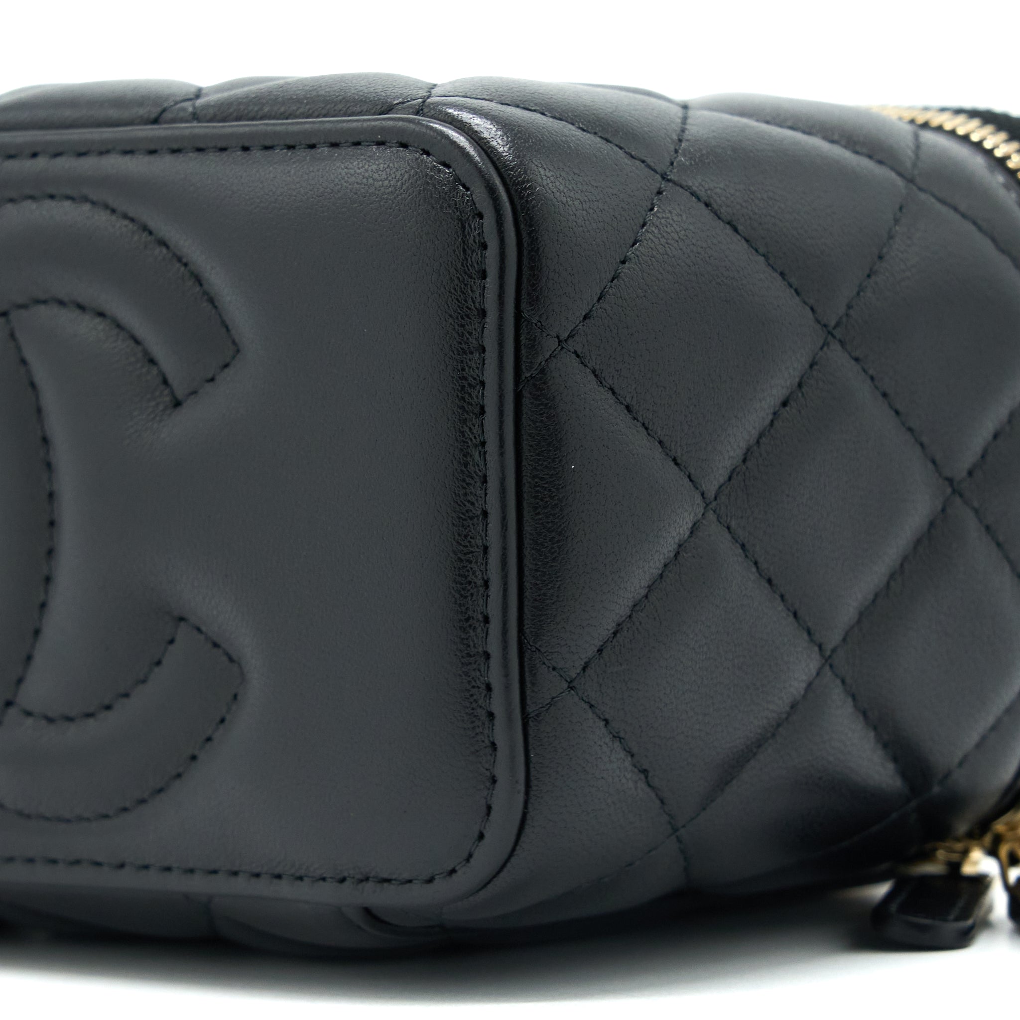 Chanel Top Twist Chain Handle Long Vanity with Chain Lambskin Black Brushed GHW (Microchip) - Image 9