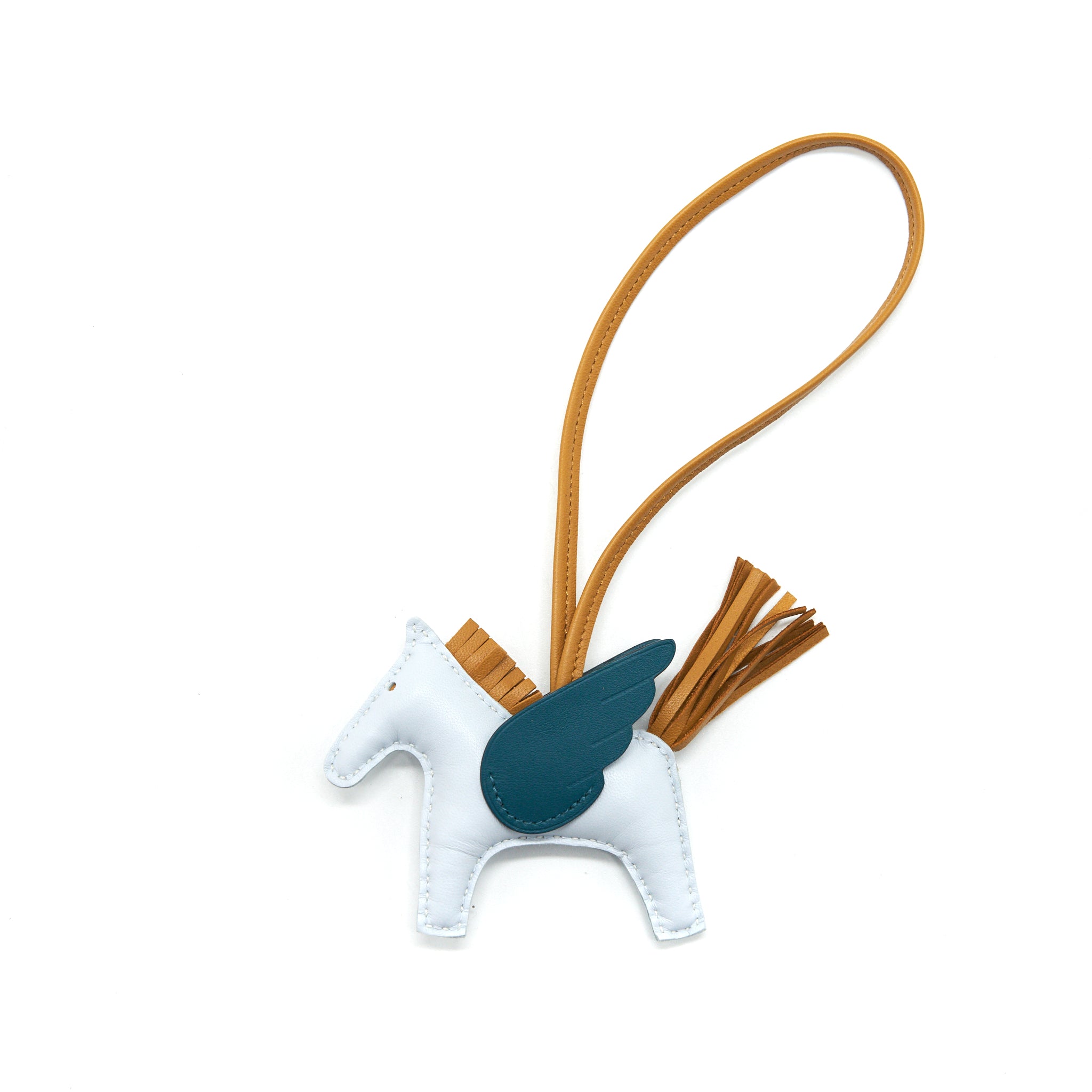 Hermes Rodeo Pegase PM Bleu Brume/ Sesame/ Vert Bosphore