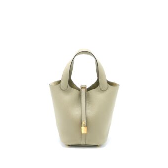 Hermes Picotin 18 Lock Bag Clemence Sauge GHW Stamp U