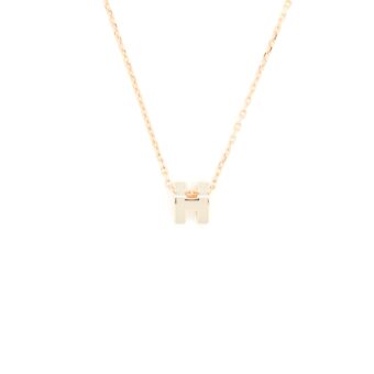 Hermes mini Pop h pendant marron Glace RGHW