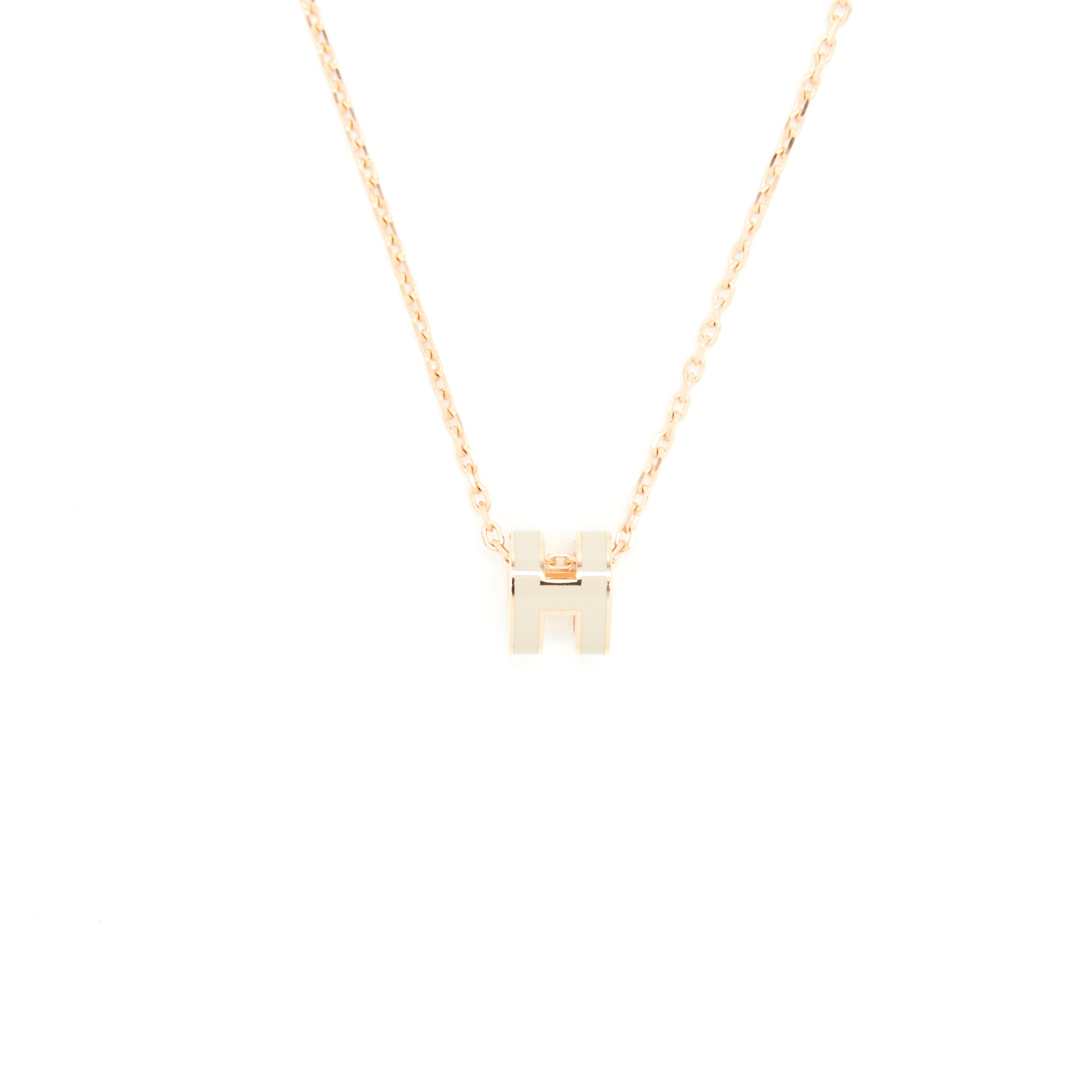 Hermes mini Pop h pendant marron Glace RGHW