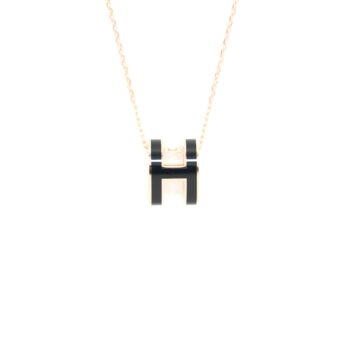 Hermes Pop H Pendant black RGHW