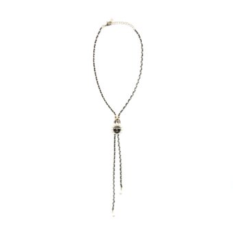 Chanel CC logo and Pearl lock necklace