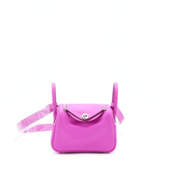 Hermes Mini Lindy Swift Magnolia SHW Stamp U