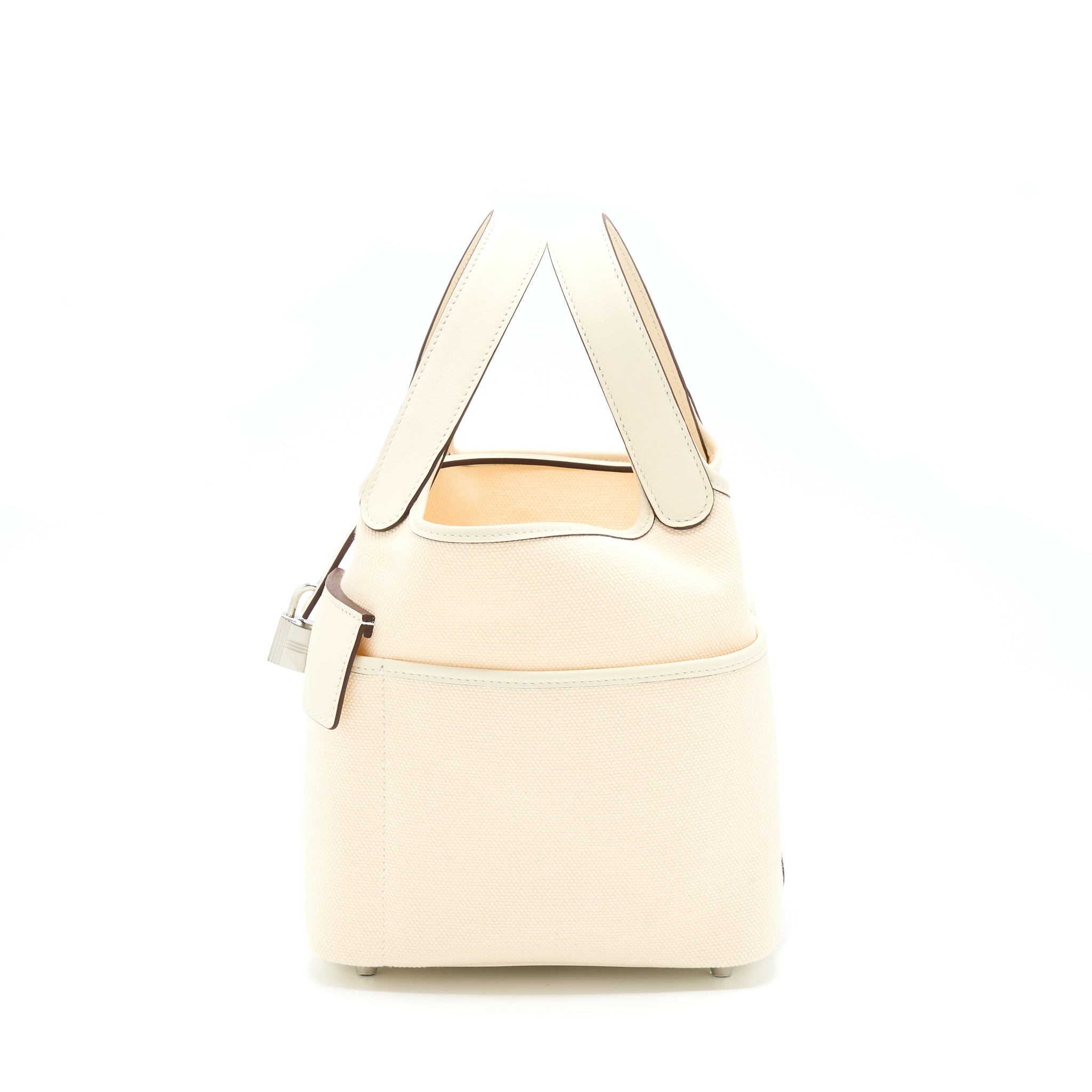 Hermes Picotin Cargo 18 Swift/Toile Canvas Ecru Nata SHW Stamp Z - Image 3