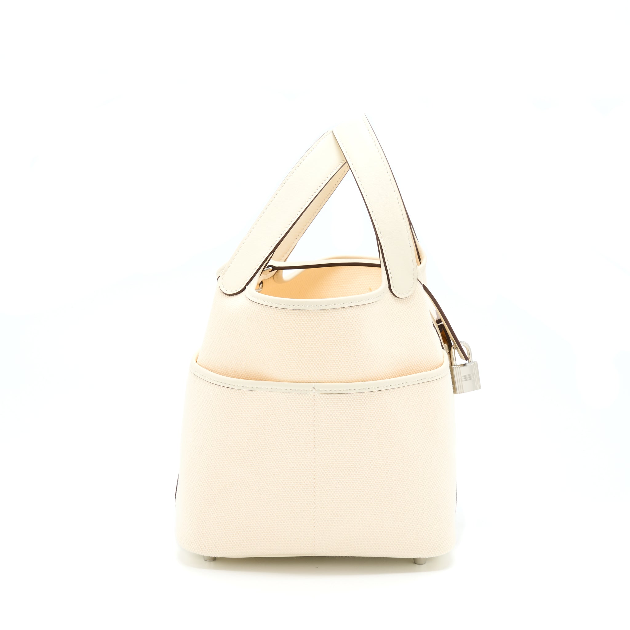 Hermes Picotin Cargo 18 Swift/Toile Canvas Ecru Nata SHW Stamp Z - Image 4