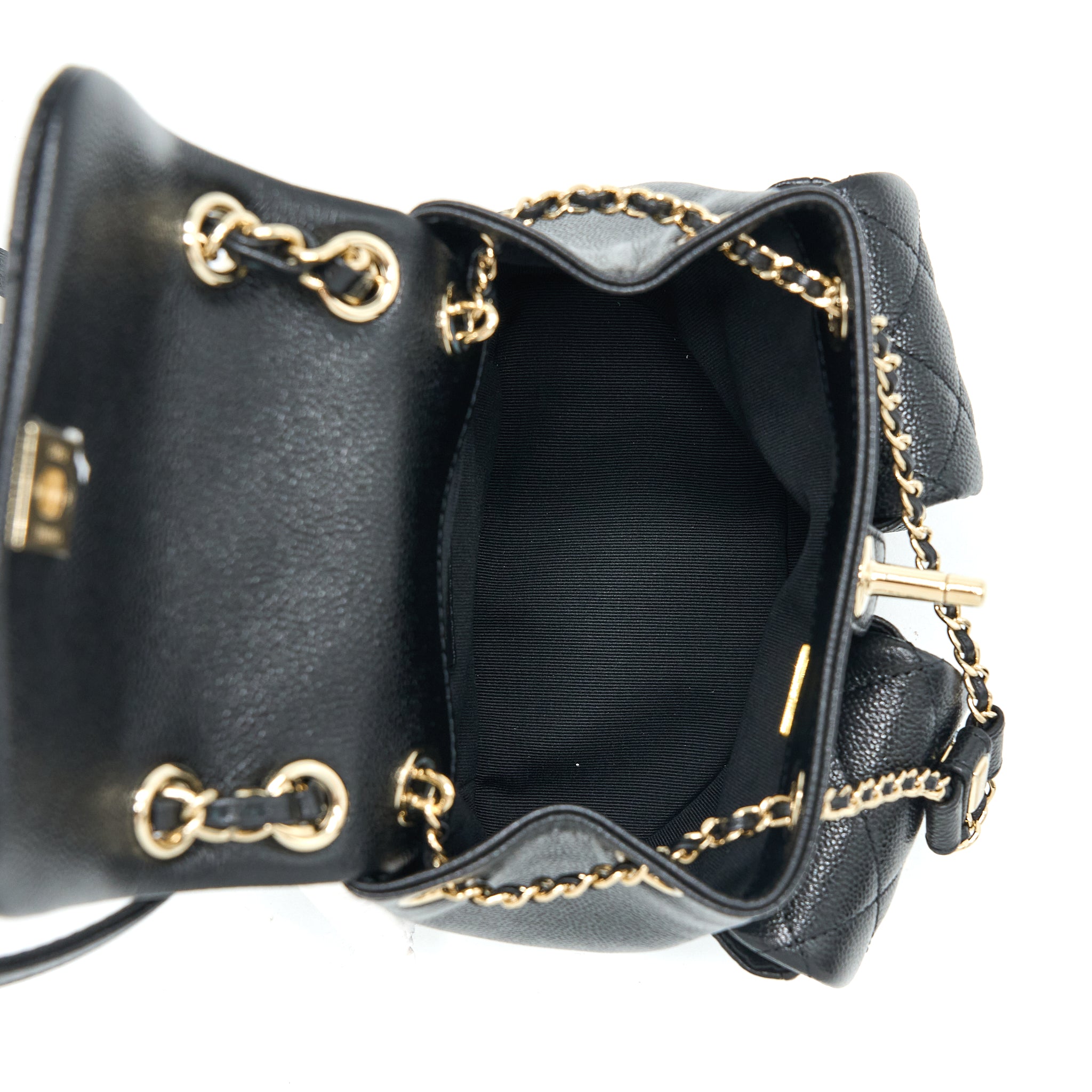 Chanel 23P Mini Triple Pack Backpack Caviar Black LGHW (Microchip) - Image 6