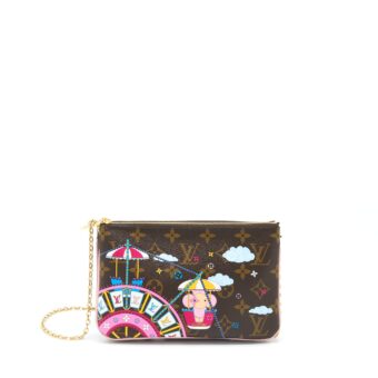 Louis Vuitton Vivian Double Zip Pochette Limited Edition Monogram Canvas/Multicolour