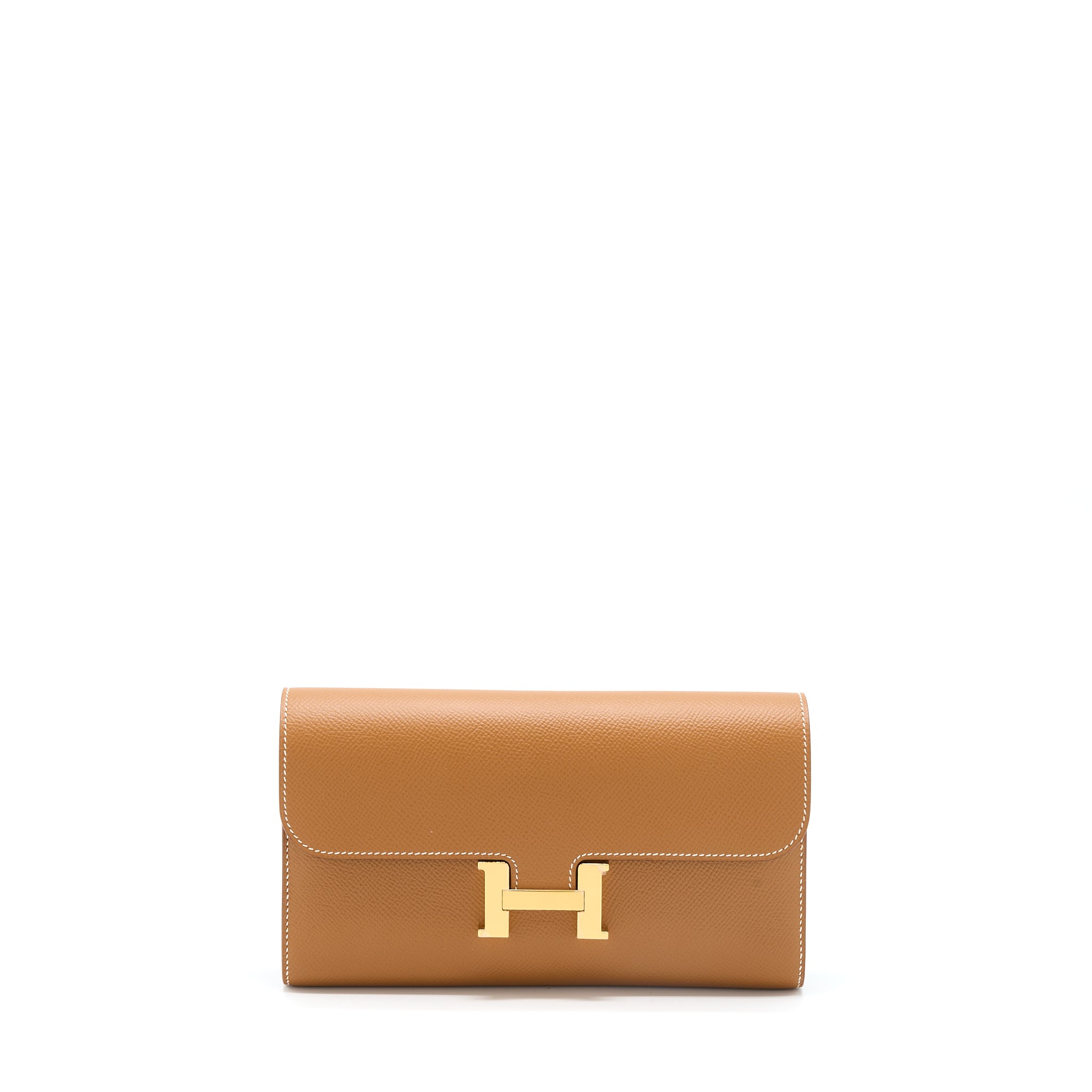 Hermes Constance Long Wallet Epsom Gold GHW Stamp D