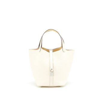 Hermes Picotin 18 Lock Bag Nata/ Jaune Poussin SHW Stamp Z