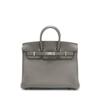Hermes Birkin 25 Togo Gris Meyer SHW Stamp U