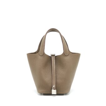 Hermes Picotin 18 Lock Bag Etoupe SHW Stamp U