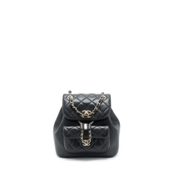 Chanel Duma Mini Backpack Lambskin Black LGHW(Microchip)