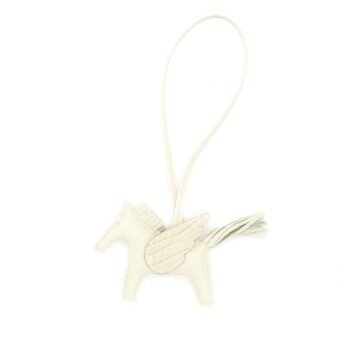 Hermes Rodeo Pegase PM Alligator Touch Bag Charm Craie/Nata/Beton Stamp U