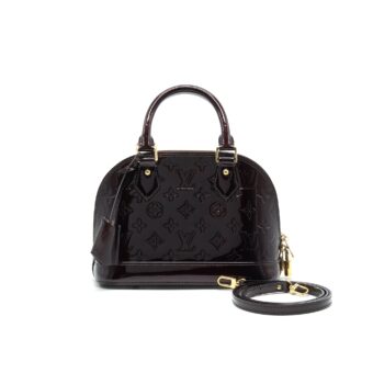LOUIS VUITTON Alma BB Monogram Vernis Leather Amarante