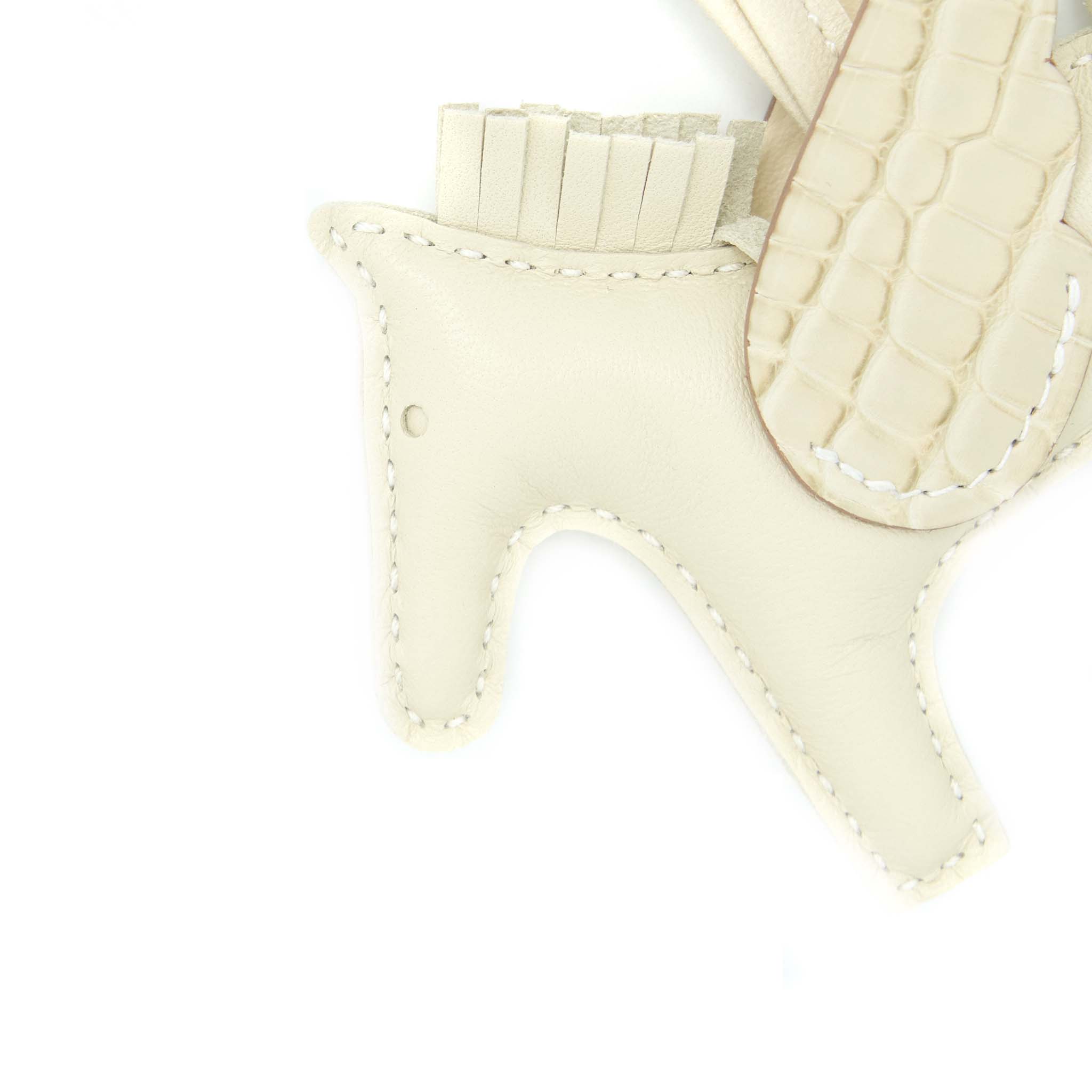 Hermes Rodeo Pegase PM Bag Charm Alligator Touch Craie/Nata/Beton Stamp U - Image 2
