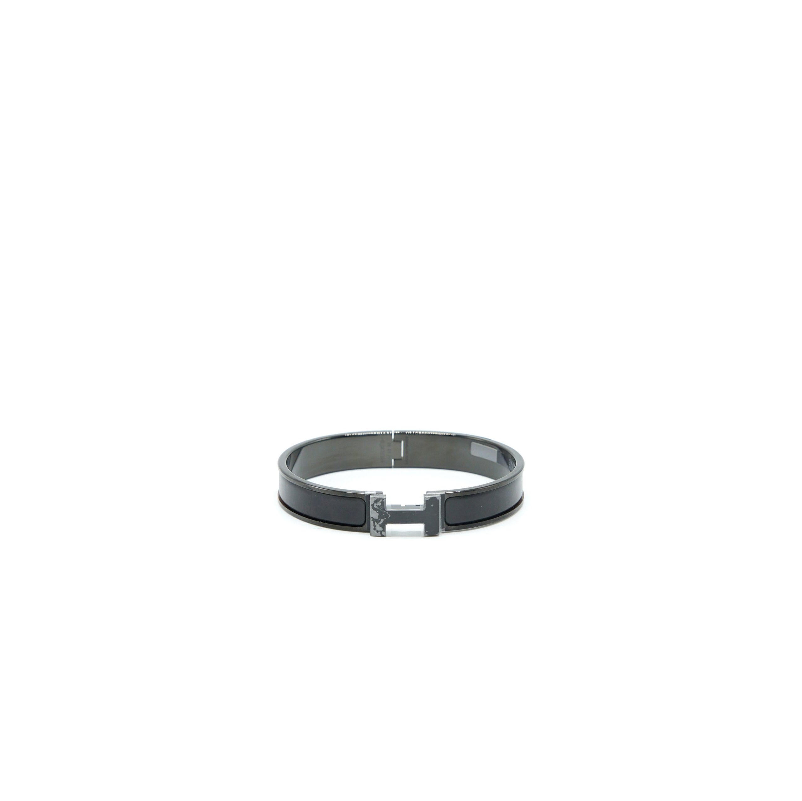Hermes Size T6 Men’s Clic HH Bracelet Mat So Black - Image 2