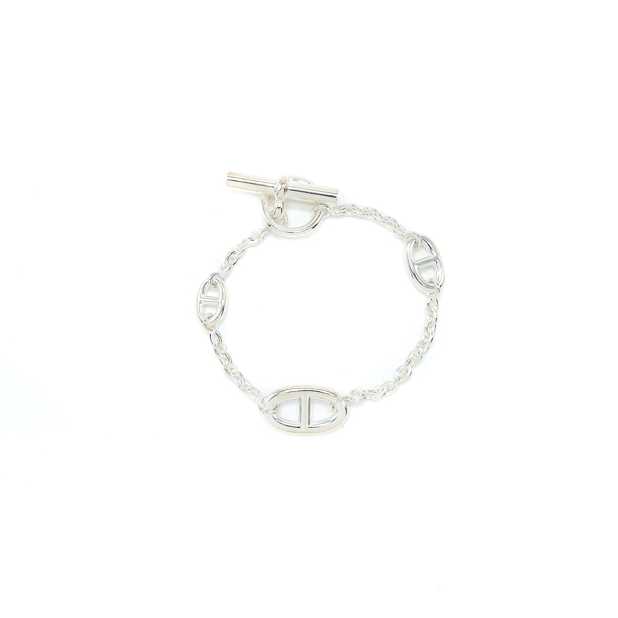 Hermes Size LG Farandole Bracelet Sterling Silver