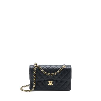 Chanel Small Classic Double Flap Bag Caviar Black GHW (Microchip)