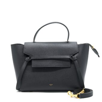 Celine Mini Belt Bag Grained Calfskin Black GHW