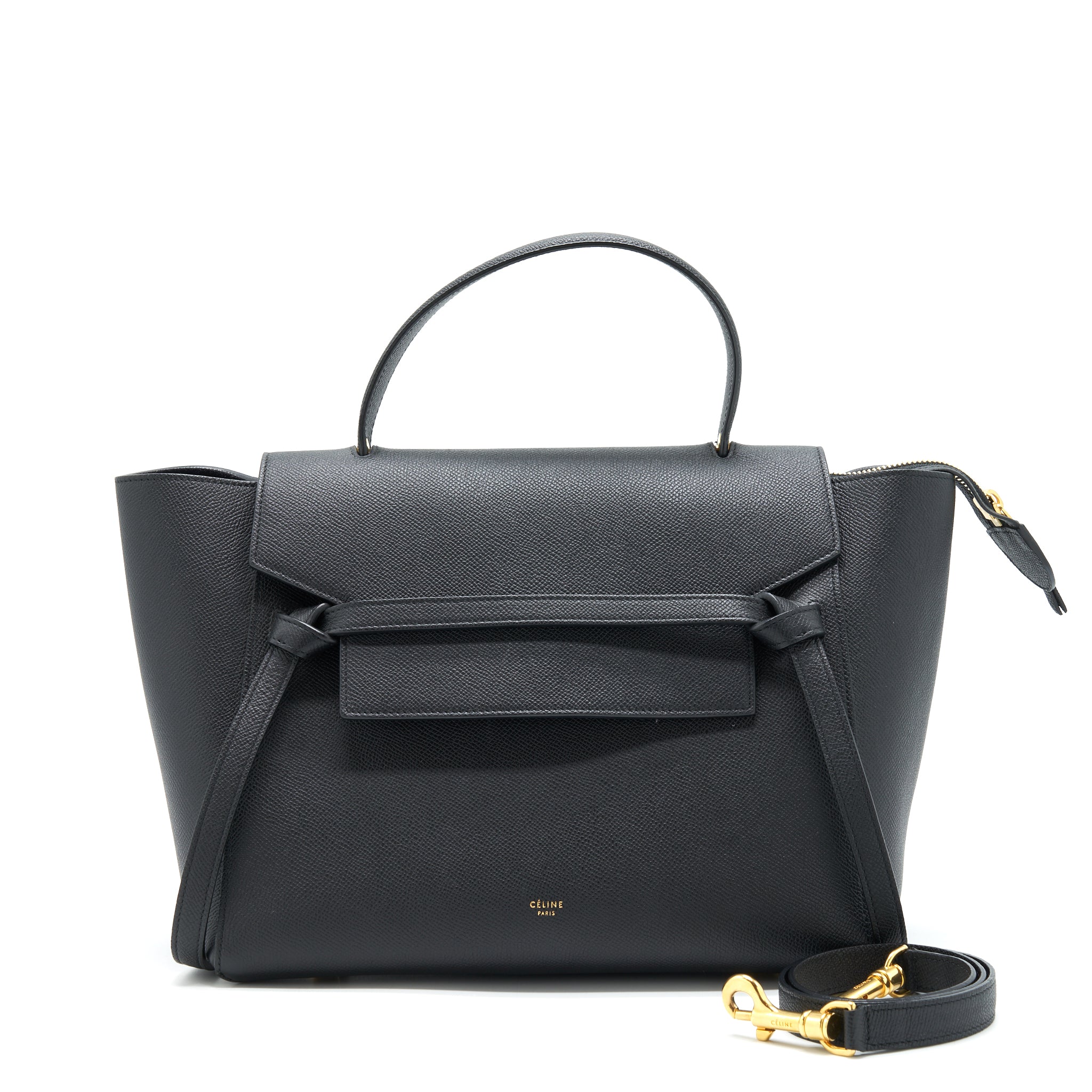 Celine Mini Belt Bag Grained Calfskin Black GHW