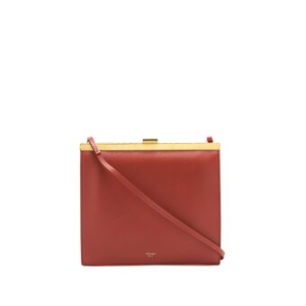 Celine Mini Clasp Should Bag Dark Red GHW