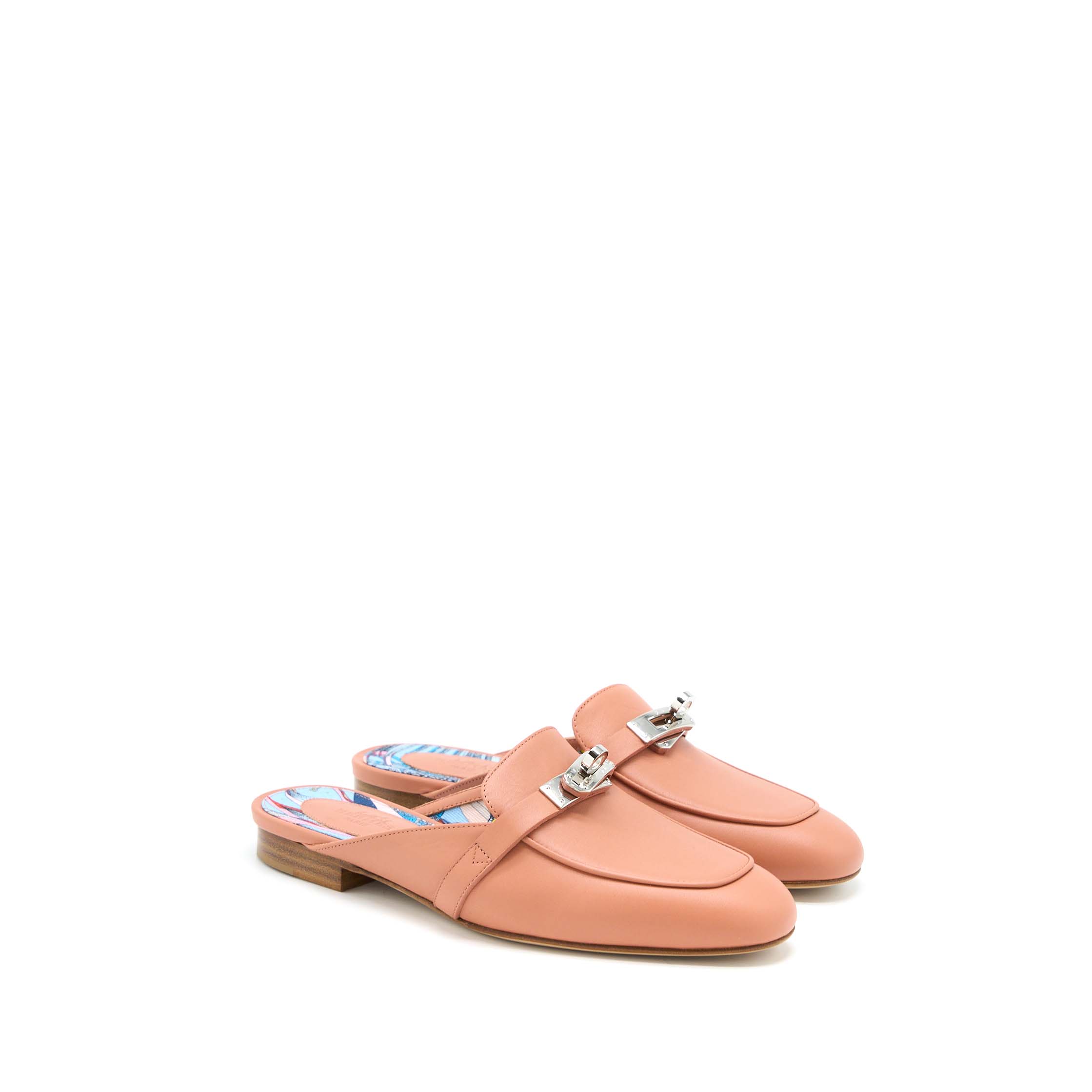 Hermes Size 35 Oz Mule Rose Aube SHW