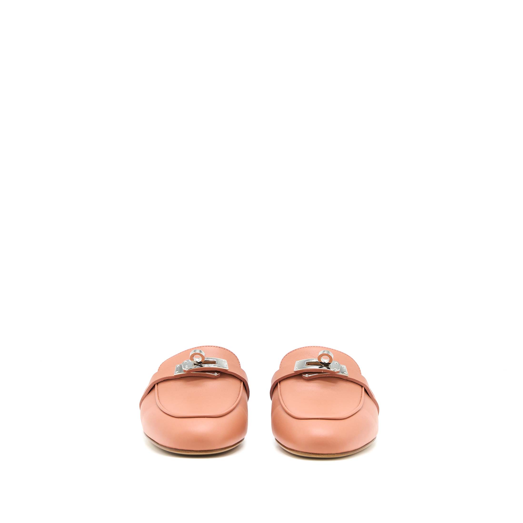 Hermes Size 35 Oz Mule Rose Aube SHW - Image 2