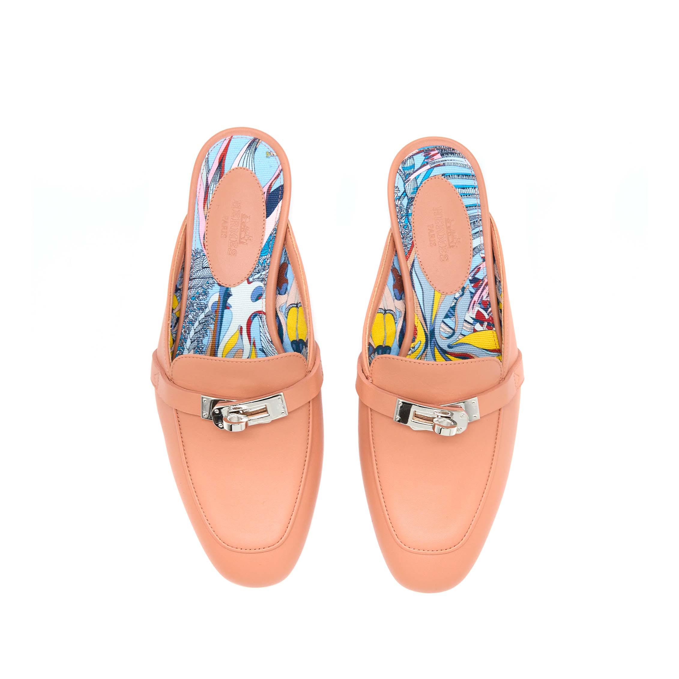 Hermes Size 35 Oz Mule Rose Aube SHW - Image 3