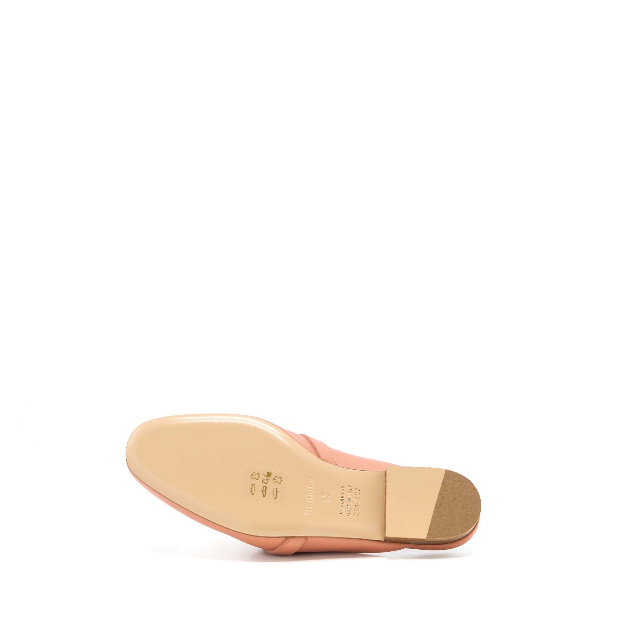 Hermes Size 35 Oz Mule Rose Aube SHW - Image 6