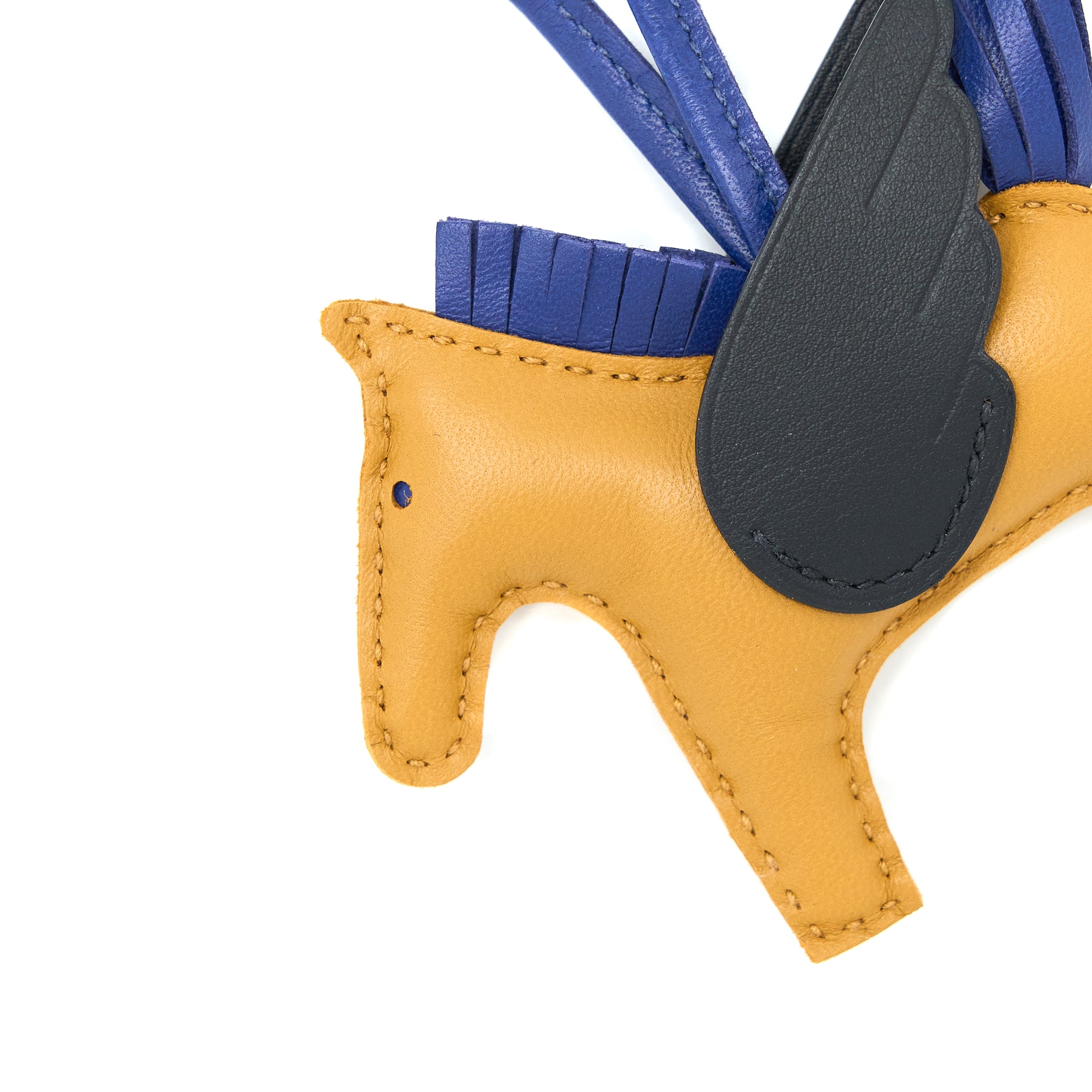 Hermes Rodeo Pegase PM Bag Charm Sesame / Blue Saphir / Noir - Image 2