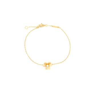Van Cleef & Arpels Frivole Bracelet Mini Model 18K Yellow Gold with One Diamond
