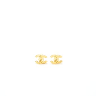 Chanel CC Logo Ear Clip Gold Tone