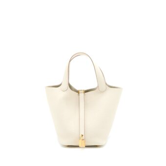 Hermes Picotin 18 Clemence Craie GHW Stamp U